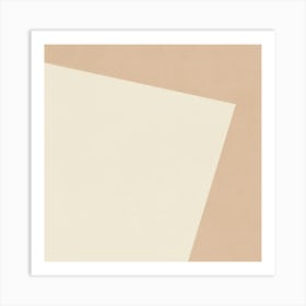 Minimalist Abstract Geometries - Nude 01 Art Print