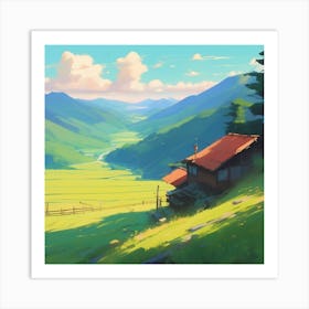 House In The Mountains Art Print