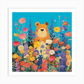 Bear In The Garden Art Print