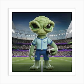 Alien Footballer III Art Print