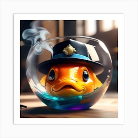 Goldfish In A Bowl 17 Art Print