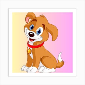 Cartoon Dog Art Print