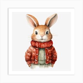 Rabbit In A Sweater 1 Art Print