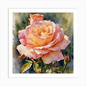 Grandiflora Rose Art Print