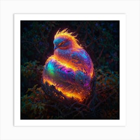 Phoenix Bird In A Nest Art Print