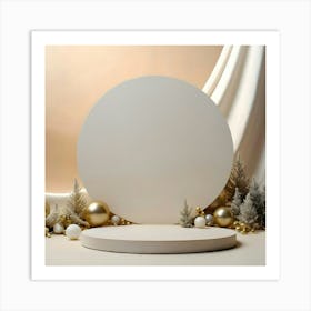 White Christmas Table 4 Art Print