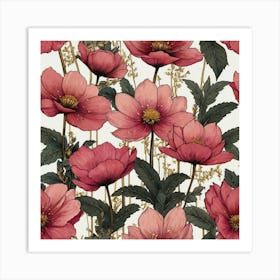 Pink Flowers Art Print