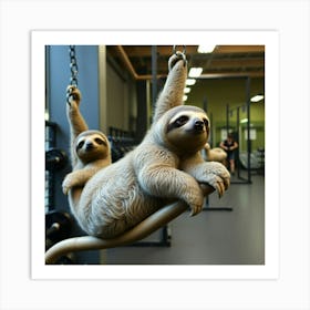 Asm Sloths In The Gym 49bc3c25 E77d 44b5 Ab74 43132a925d11 Art Print