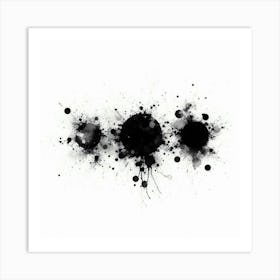 Black Splatters Art Print