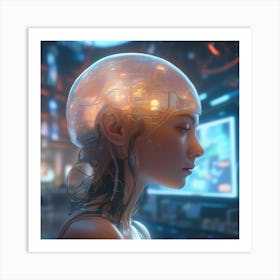 Futuristic Woman 73 Art Print