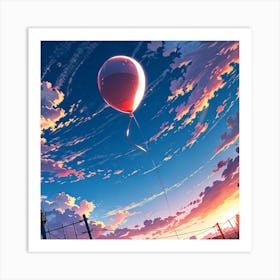 Balloon In The Sky Art Print