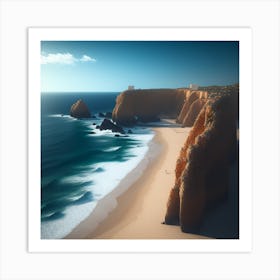 Cliffs Of Lisbon Art Print