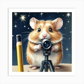 Hamster Photographer 3 Art Print