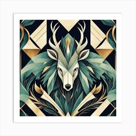 Deer Head Art Print