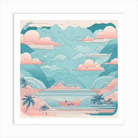 Tropical Landscape Art Print