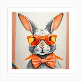 Bunny In Sunglasses 3 Art Print