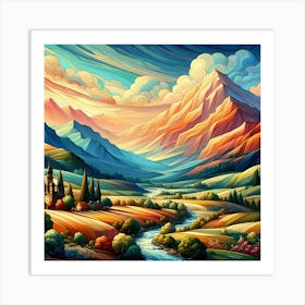 Landscape Painting 194 Art Print