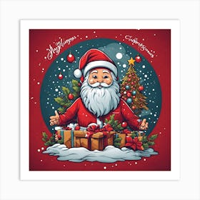 Christmas Santa 1 Art Print