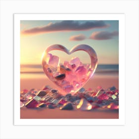 Heart Shaped Glass 1 Art Print