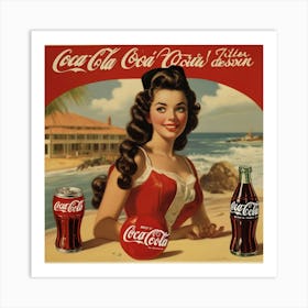 Default Default Vintage And Retro Coca Cola Advertising Aestet 2 (3) Art Print