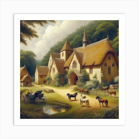 Horse Drawn Carriage Art Print