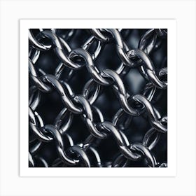 Close Up Of A Chain Link Art Print