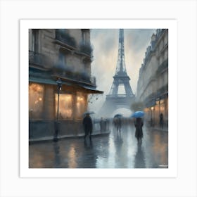 Claude Monet inspired cityscape 1 Art Print