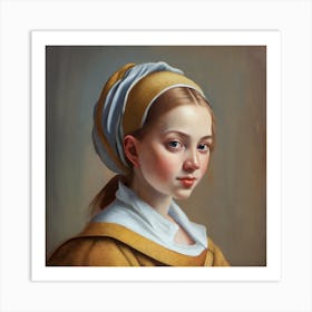 Portrait Of A Young Girl Art Print