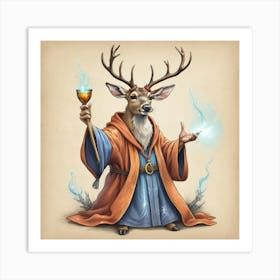 Deer Wizard 1 Art Print