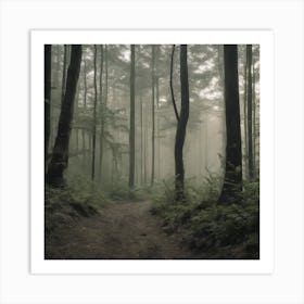 Foggy Forest Art Print