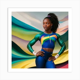 A Stunning Illustration Of Simone Biles The Olympi Slbb7 Iqrbwpdhedc Lahg Qhk91hvmtf Uzkkwmf4kba Art Print