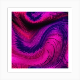 Fusia waves Art Print