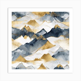 Abstract Mountains Art Print