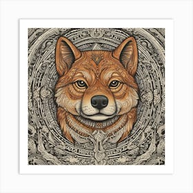 Wolf Head 8 Art Print