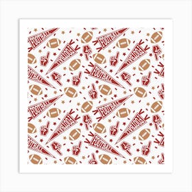 Football Pattern Art Print