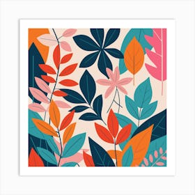 Colorful Leaves 1 Art Print