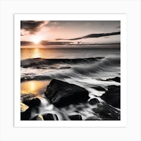 Sunset At The Beach 472 Art Print