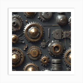 Steampunk Gears 3 Art Print