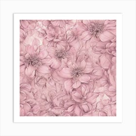 Pink Flowers 3 Art Print