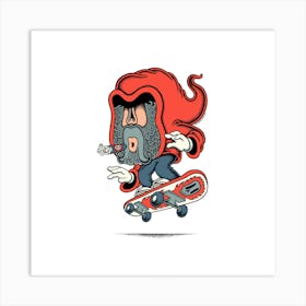 Hoodie Skateboard S Art Print
