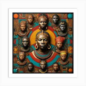 Diverse cultures display of African cultures Art Print