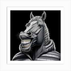 Horse With A Smile Art Print