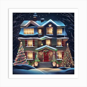 Christmas House 18 Art Print