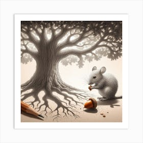 Acorn Tree Art Print