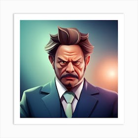 Man In Suit Art Print