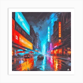 Neon City 10 Art Print