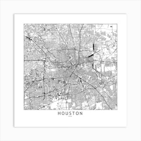 Houston Map Art Print