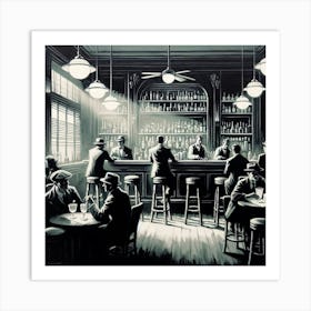 Bar Scene Art Print