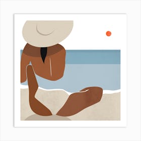 Seashore Lady  Art Print