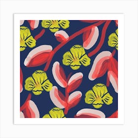 Hibiscus Fabric Art Print